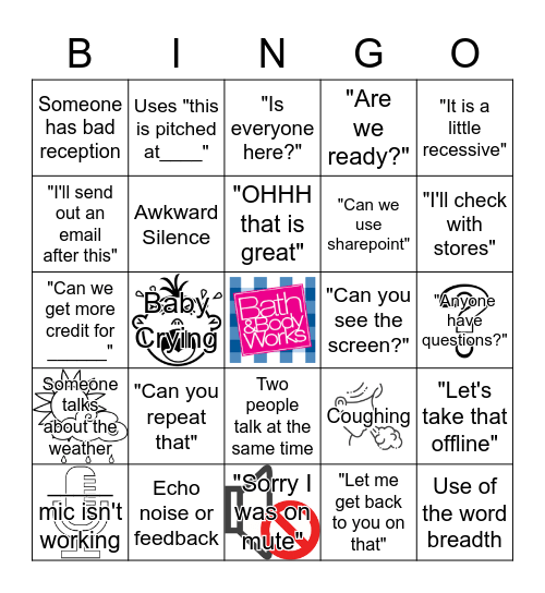 Conference Call Bingo Card