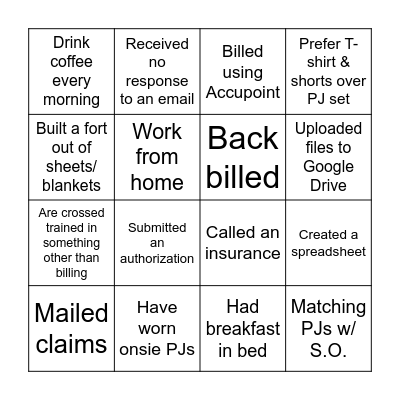 Behavior Matters BINGO Card