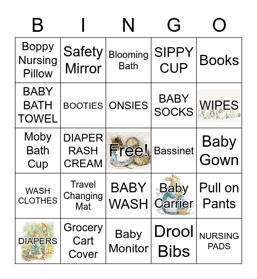 BABY MORGAN BABY SHOWER Bingo Card