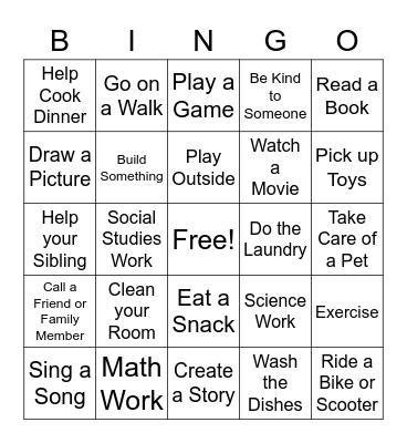 Mrs. Butzbach's Bunch Bingo Card