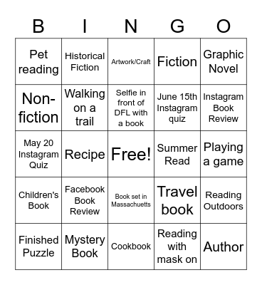 Social Media Bingo #DFLSummerFun Bingo Card