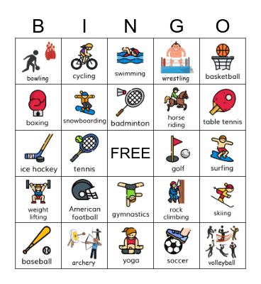 SPORTS BINGO Card