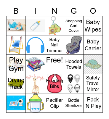 Baby Morgan Baby Shower Bingo Card