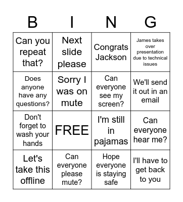 4/29 Sales Meeting Bingo Card
