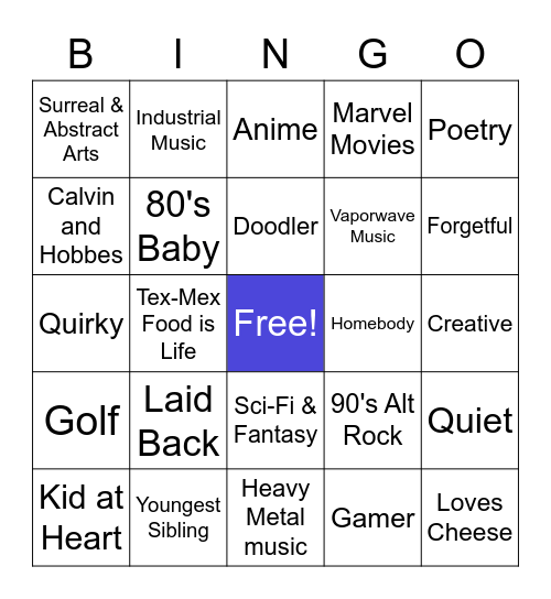 How Similar are  you to: Paul L. Bingo Card