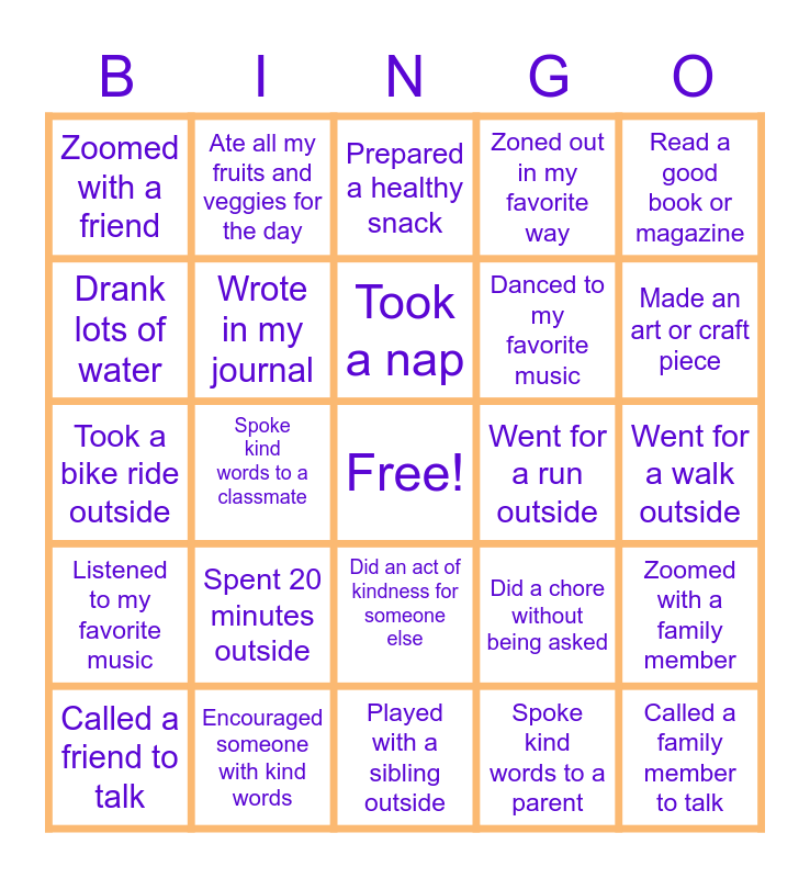 healthy bingo for offices