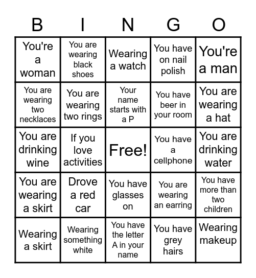 Grande Bingo! Bingo Card