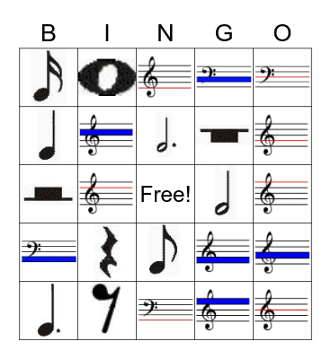 Choir BIngo Card