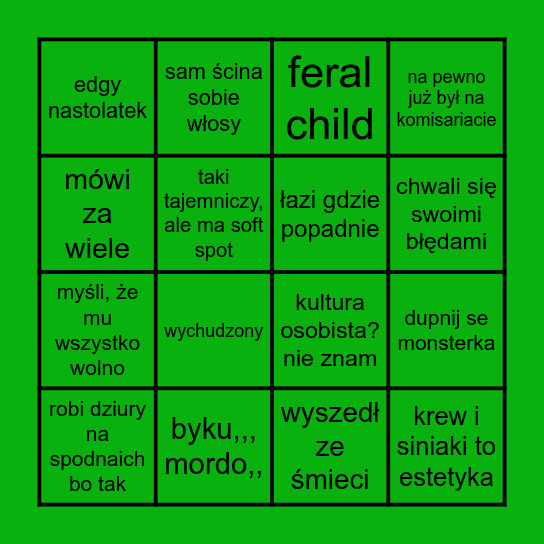 Ksawery Bingo Card