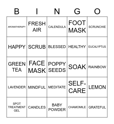 Rainbow Essence Bingo Card