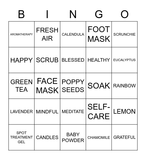 Rainbow Essence Bingo Card