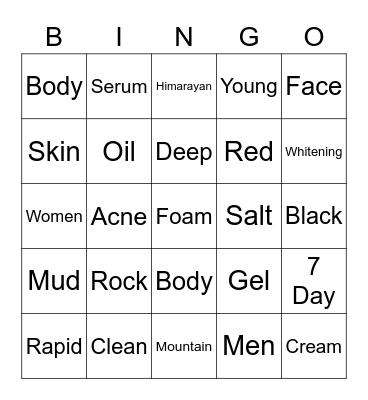 NIVEA MEN Bingo Card