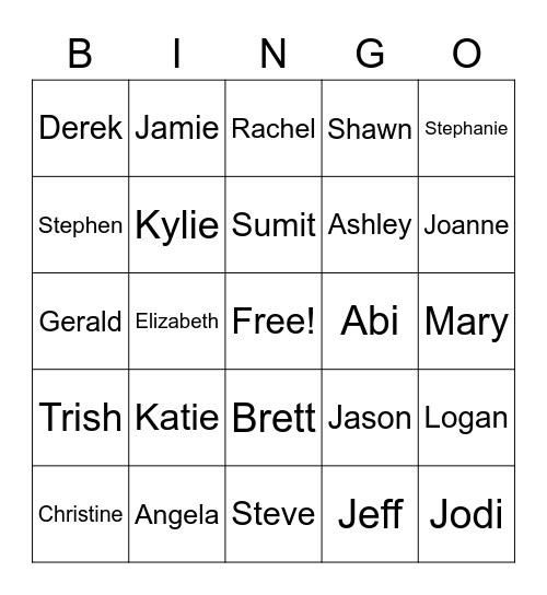 JDJ Bingo Card