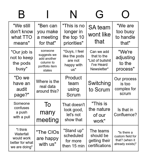 Wizard SMH Bingo Card