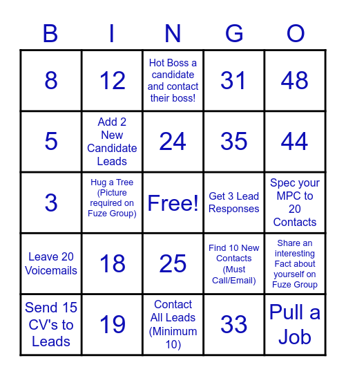 Scottsdale Bingo Card