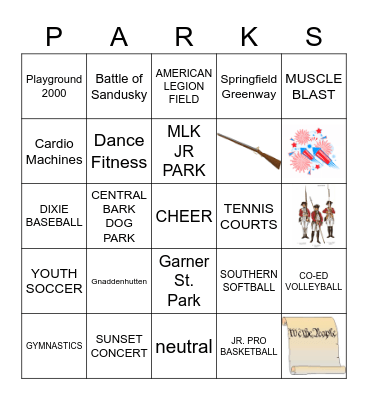 Parks & Recreation Bingo Card