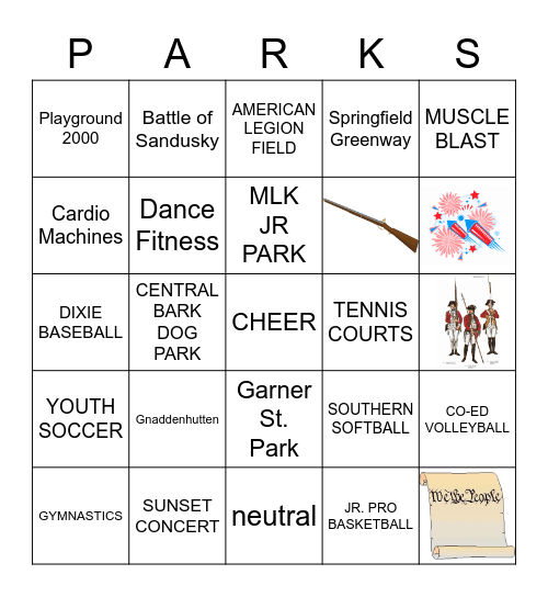 Parks & Recreation Bingo Card