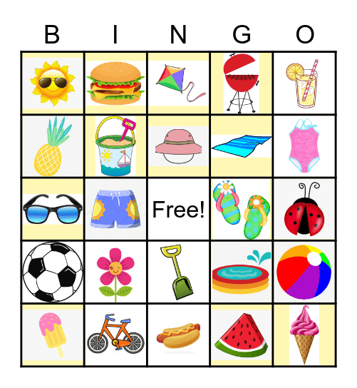 SUMMER Bingo Card