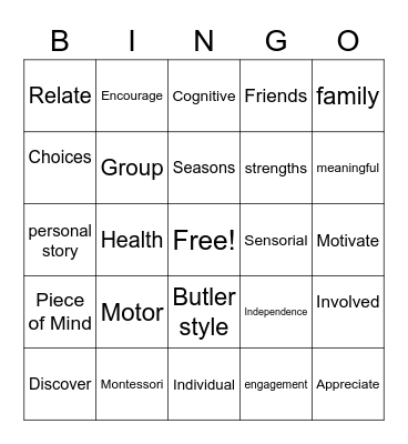 Seasons At Southpoint Bingo Card