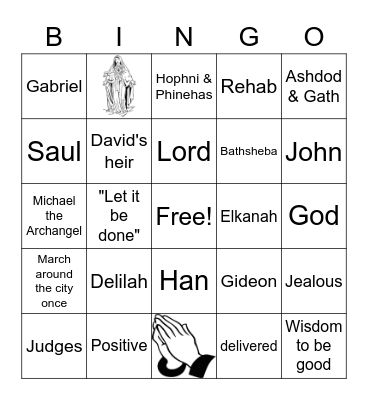 Bible Trivia Bingo Card