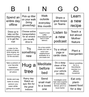 ISO BINGO Card