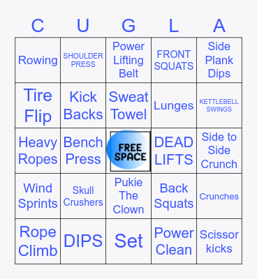 Fitness Fest Bingo Card