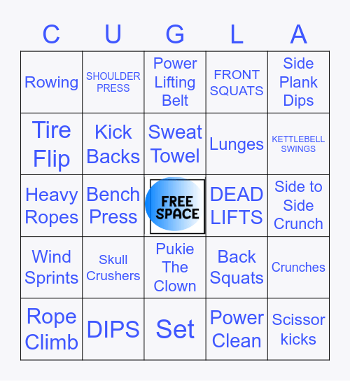 Fitness Fest Bingo Card