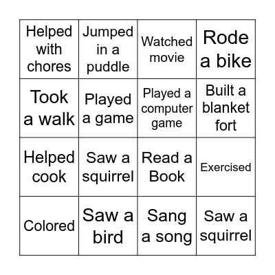 SPRING BINGO Card