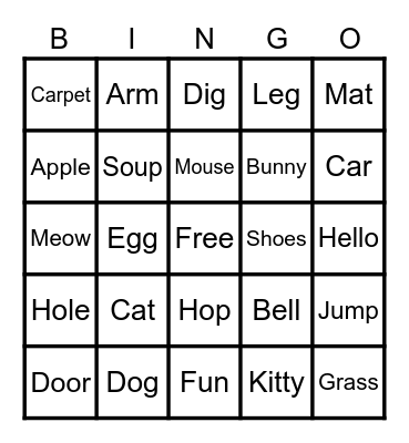 Bingo Game Bingo Card