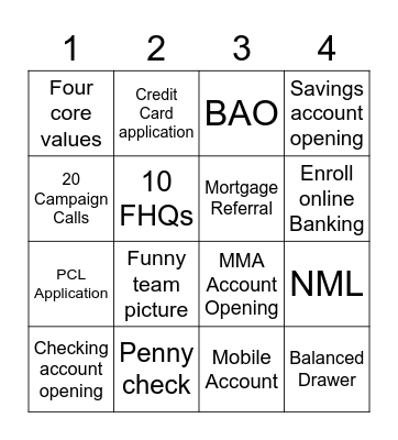 Huntington Bingo Card