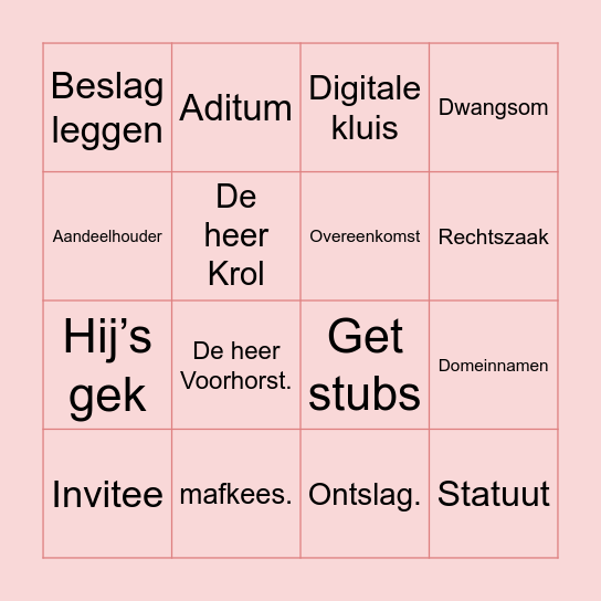 De totale waanzin-bingo Card