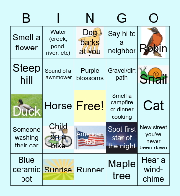 CJS Walking Bingo! Bingo Card