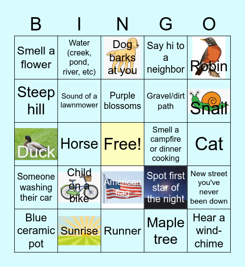 CJS Walking Bingo! Bingo Card