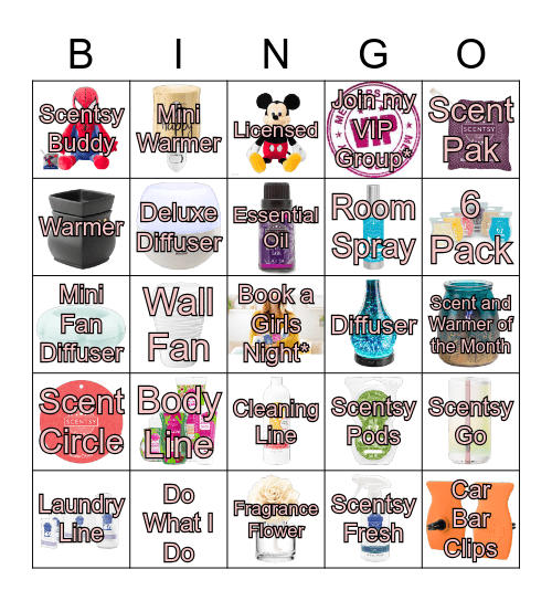 Scentsy Bingo! Bingo Card