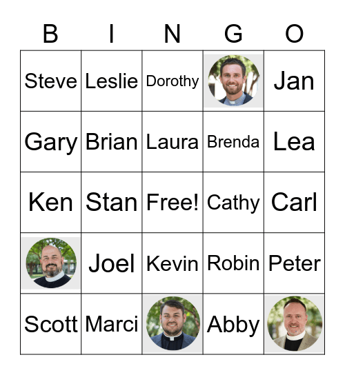 Small Group Bingo Card