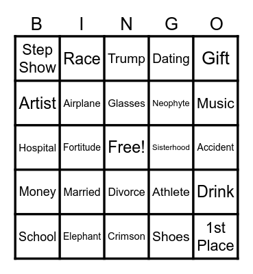 D.S.S.C.A.R.C.E. Anniversary Bingo Card