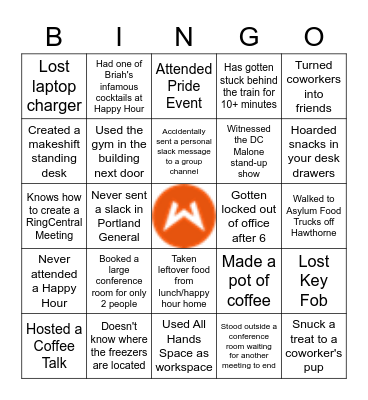 TAG BINGO - PORTLAND EDITION Bingo Card