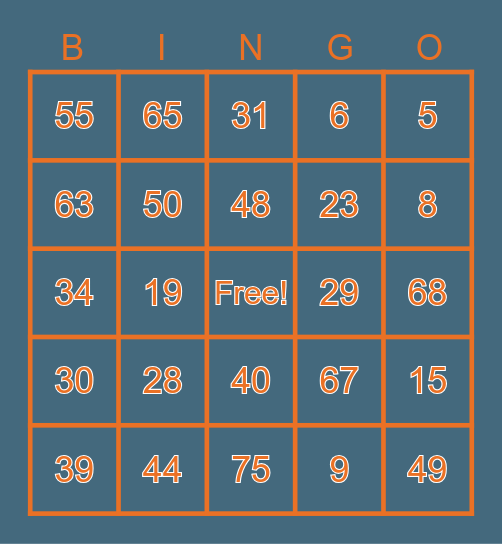 The Arc ADventures in Fun: Bingo Night Bingo Card