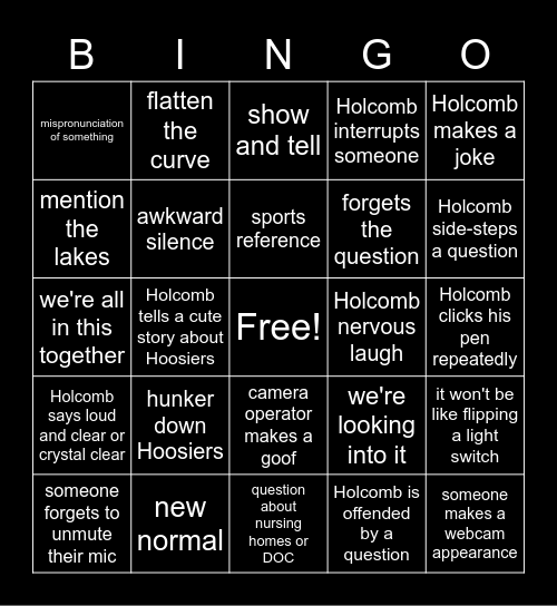 Daily Doctor's Appointment Bingo Card