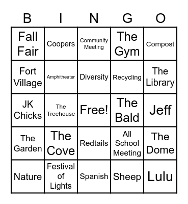 Burgundy Bingo! Bingo Card