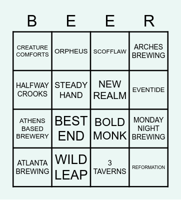 TNDC BEER-INGO #1 Bingo Card