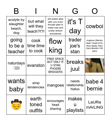 Meelo Beengo Bingo Card
