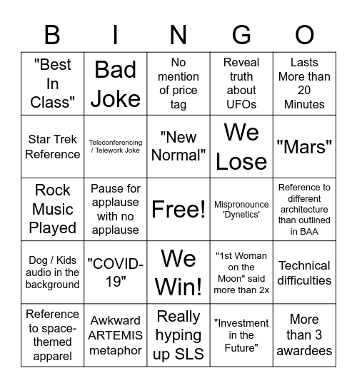 HLS Press Release Bingo! Bingo Card