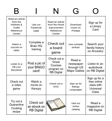 MCCS Okinawa Libraries Bingo Card
