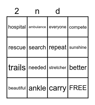 The Day I Needed Help Bingo Card