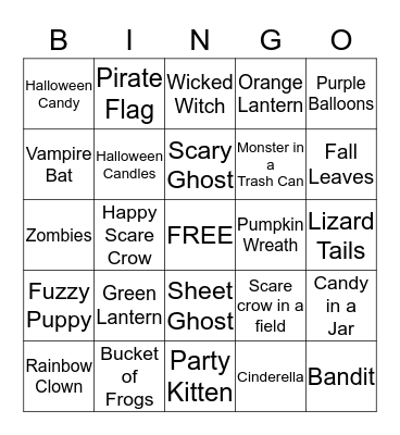 HALLOWEEN Bingo Card