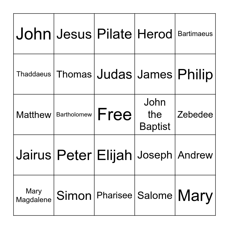 people-in-the-book-of-mark-bingo-card