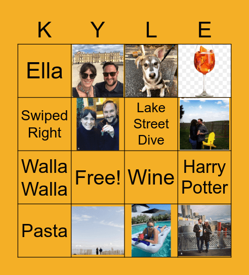 Kyle's (Virtual) Bachelorette! Bingo Card