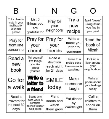 Lyndale Quarantine Bingo Card