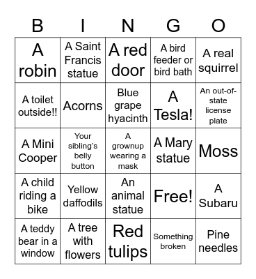 Beryl Street Bingo Card